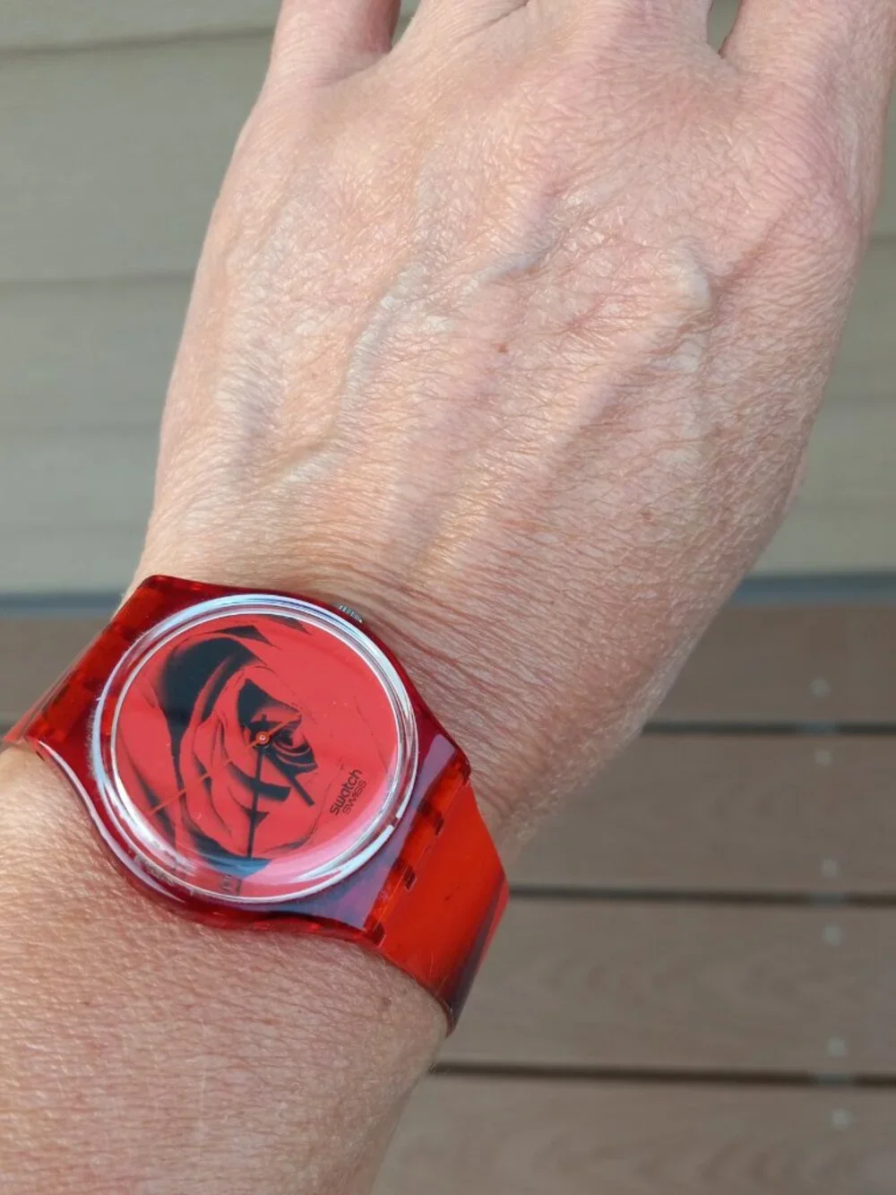 Vintage Swatch Watch The Rose Watch RUNS AND KEEPS TIME